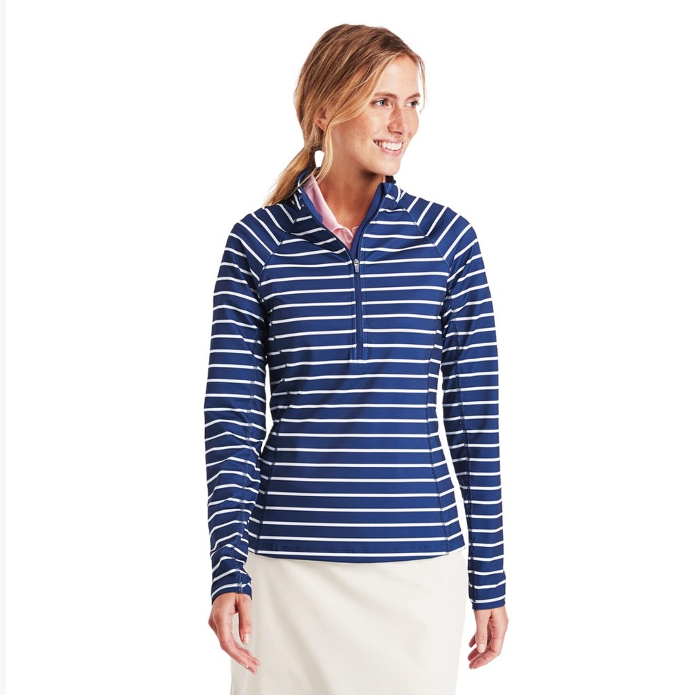 Vineyard Vine - performance 1/2 zip - striped
